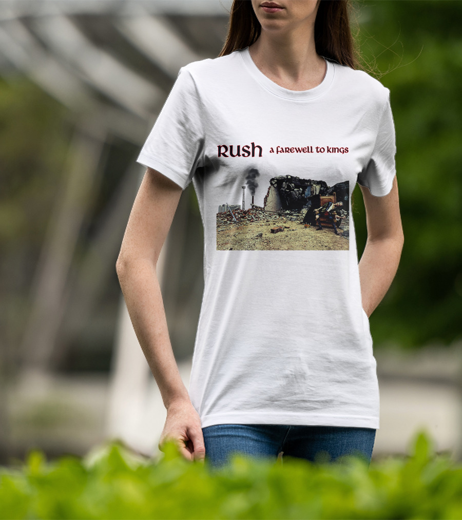 Rush A Farewell To Kings Album Cover Industrial Ruins Scene T-Shirt