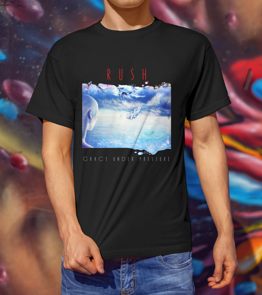 Rush Grace Under Pressure Oceanic Scene T-Shirt