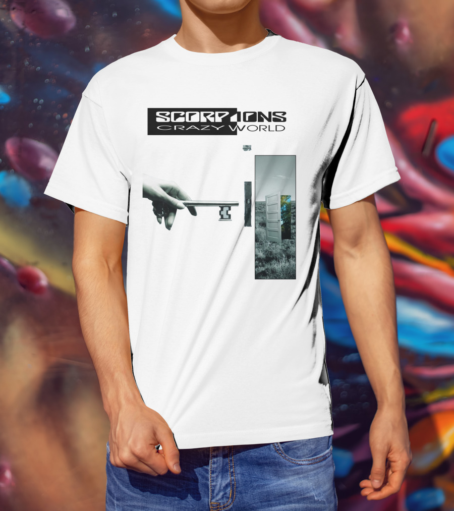 Scorpions Crazy World Key And Door Landscape T-Shirt