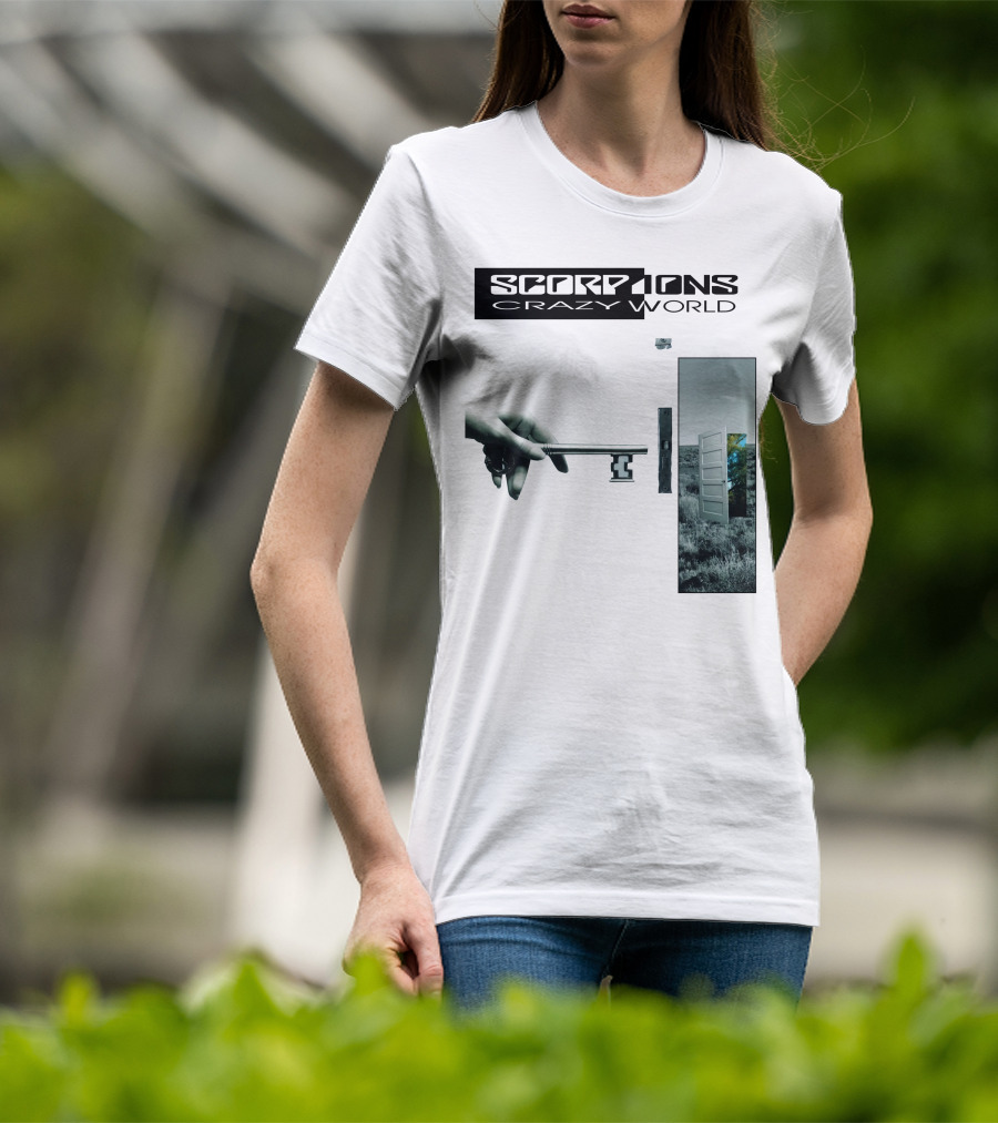 Scorpions Crazy World Key And Door Landscape T-Shirt