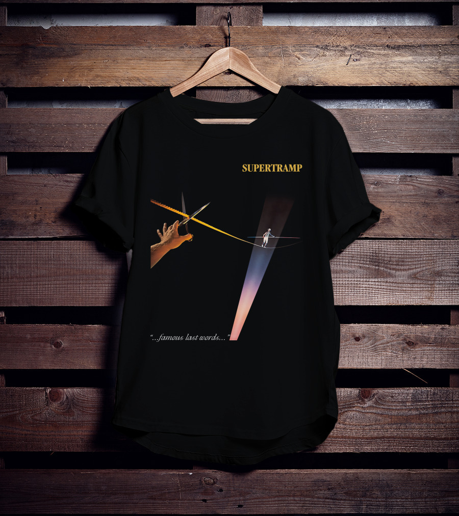 Supertramp Famous Last Words Album Cover Art Tightrope Balancing Act T-Shirt