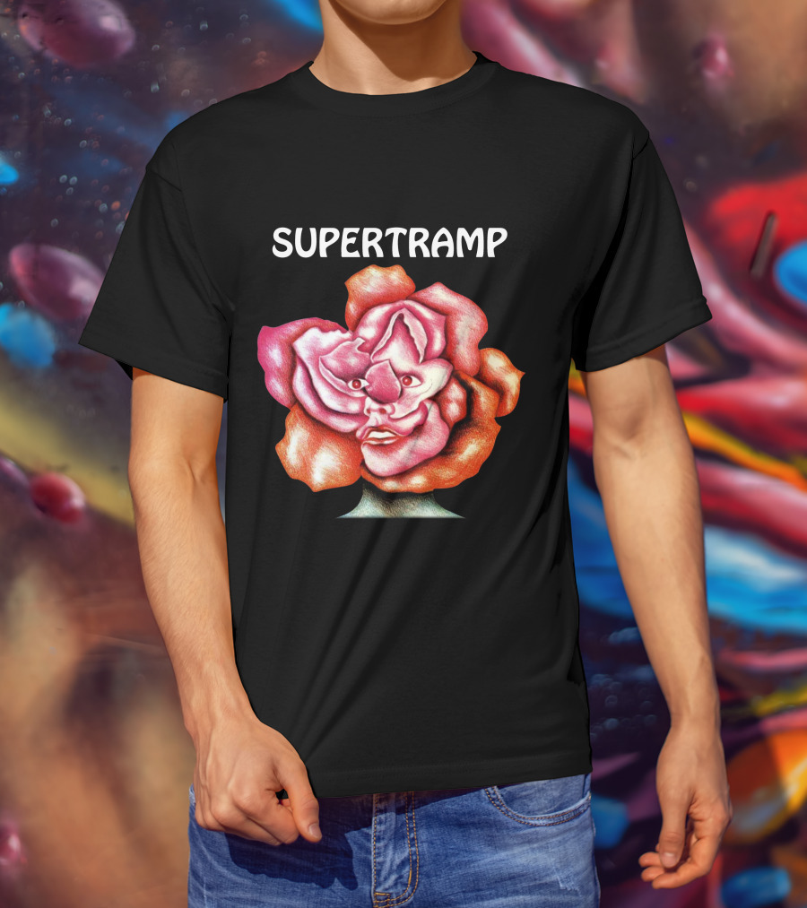 Supertramp Surreal Face Flower T-Shirt