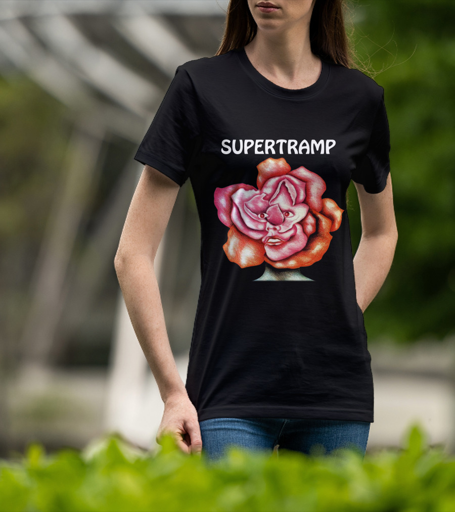 Supertramp Surreal Face Flower T-Shirt