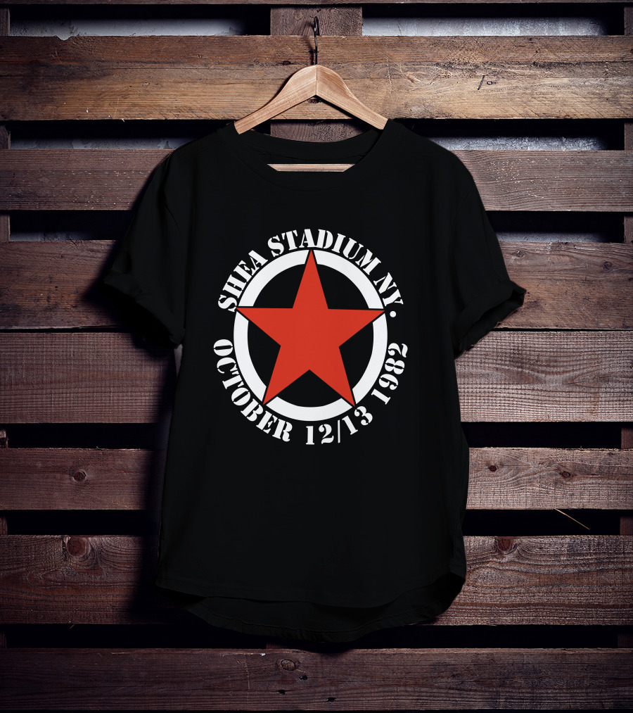Shea Stadium Ny October 12 13 1982 Red Star T-Shirt