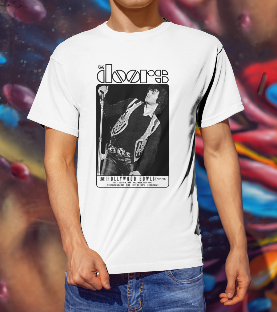 The Doors Live Hollywood Bowl July 5Th 1968 Tickets Available 14.00 Showtime 8:30Pm Reserved Seats T-Shirt