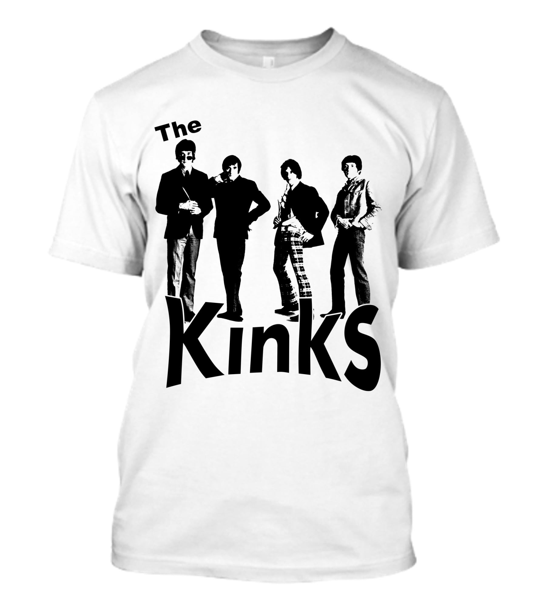 The Kinks Vintage Band Silhouette Classic Rock T-Shirt