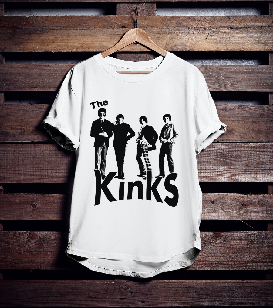 The Kinks Vintage Band Silhouette Classic Rock T-Shirt