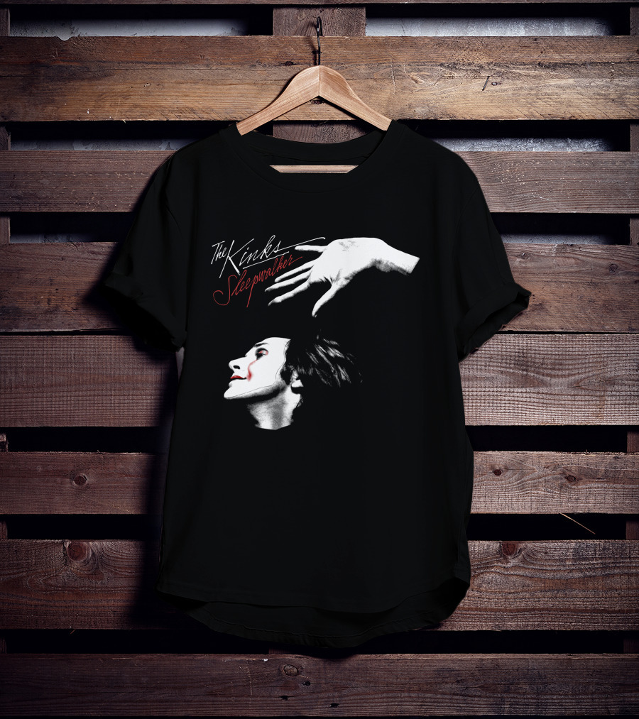 The Kinks Sleepwalker Face Profile With Hand Gesture T-Shirt