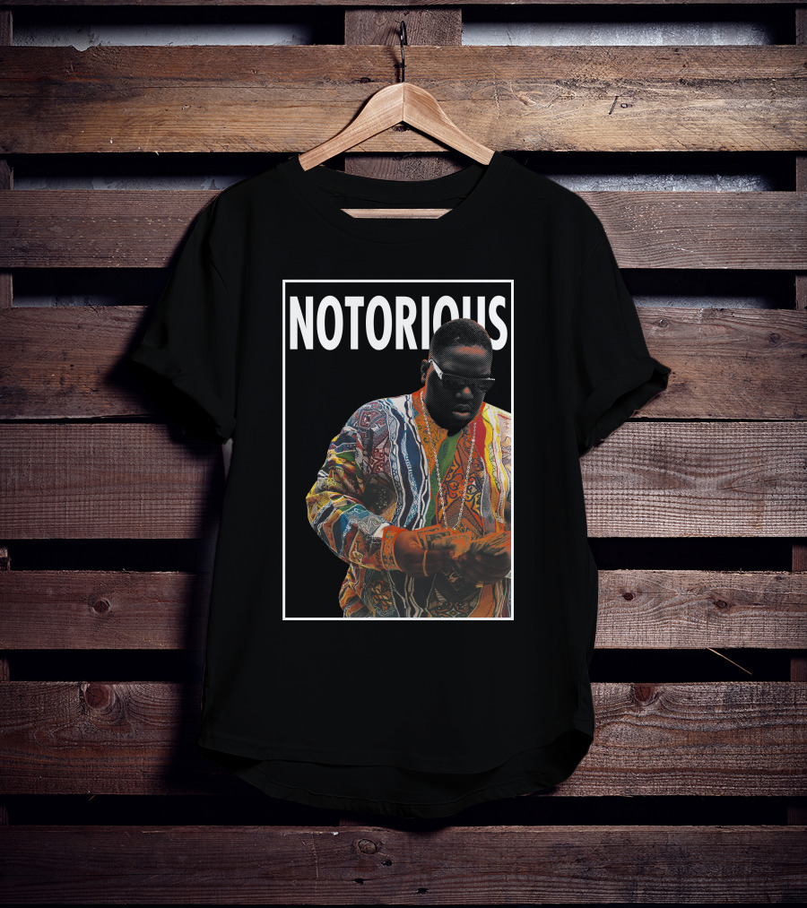 Notorious Coogi Sweater And Sunglasses Iconic Style T-Shirt