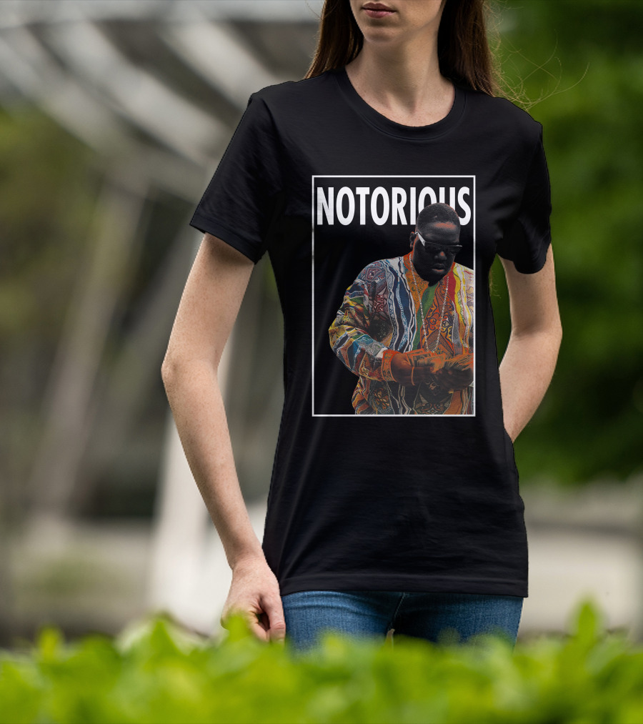 Notorious Coogi Sweater And Sunglasses Iconic Style T-Shirt
