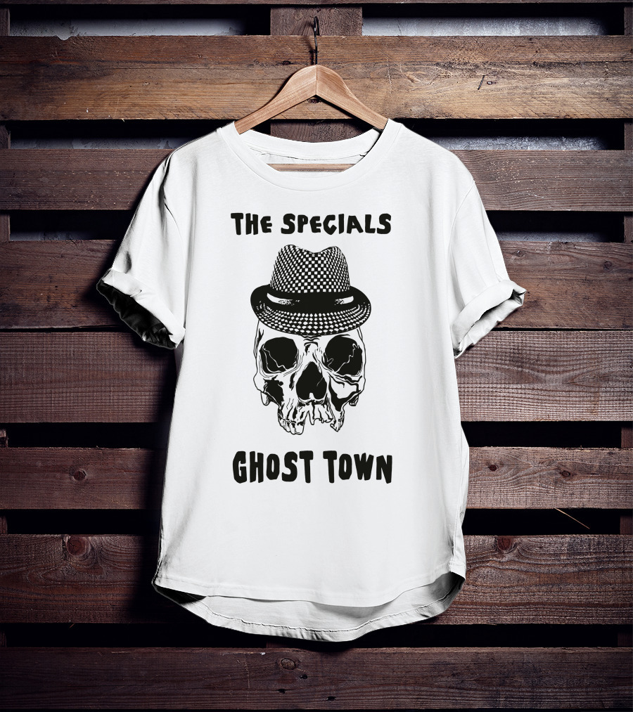 The Specials Ghost Town Skull Hat T-Shirt