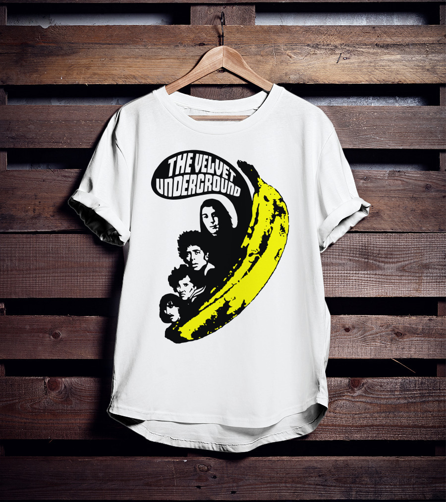 The Velvet Underground Iconic Banana Art Featuring Band Members T-Shirt