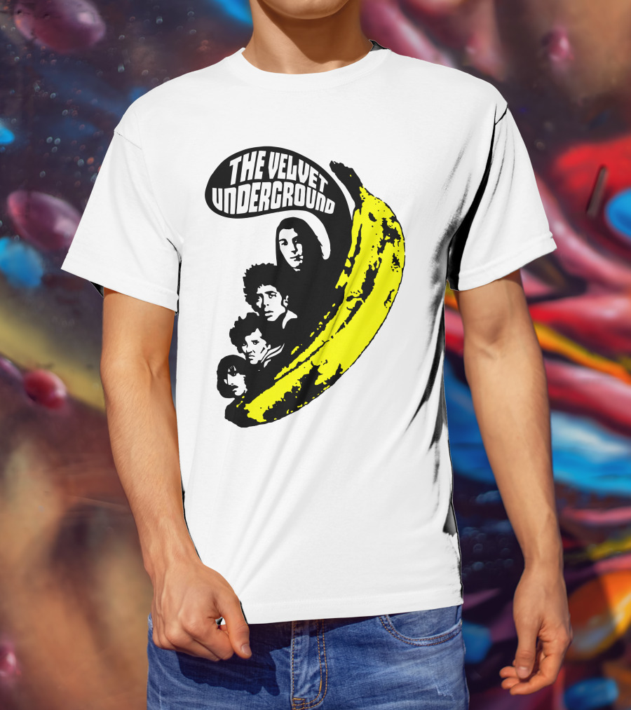 The Velvet Underground Iconic Banana Art Featuring Band Members T-Shirt