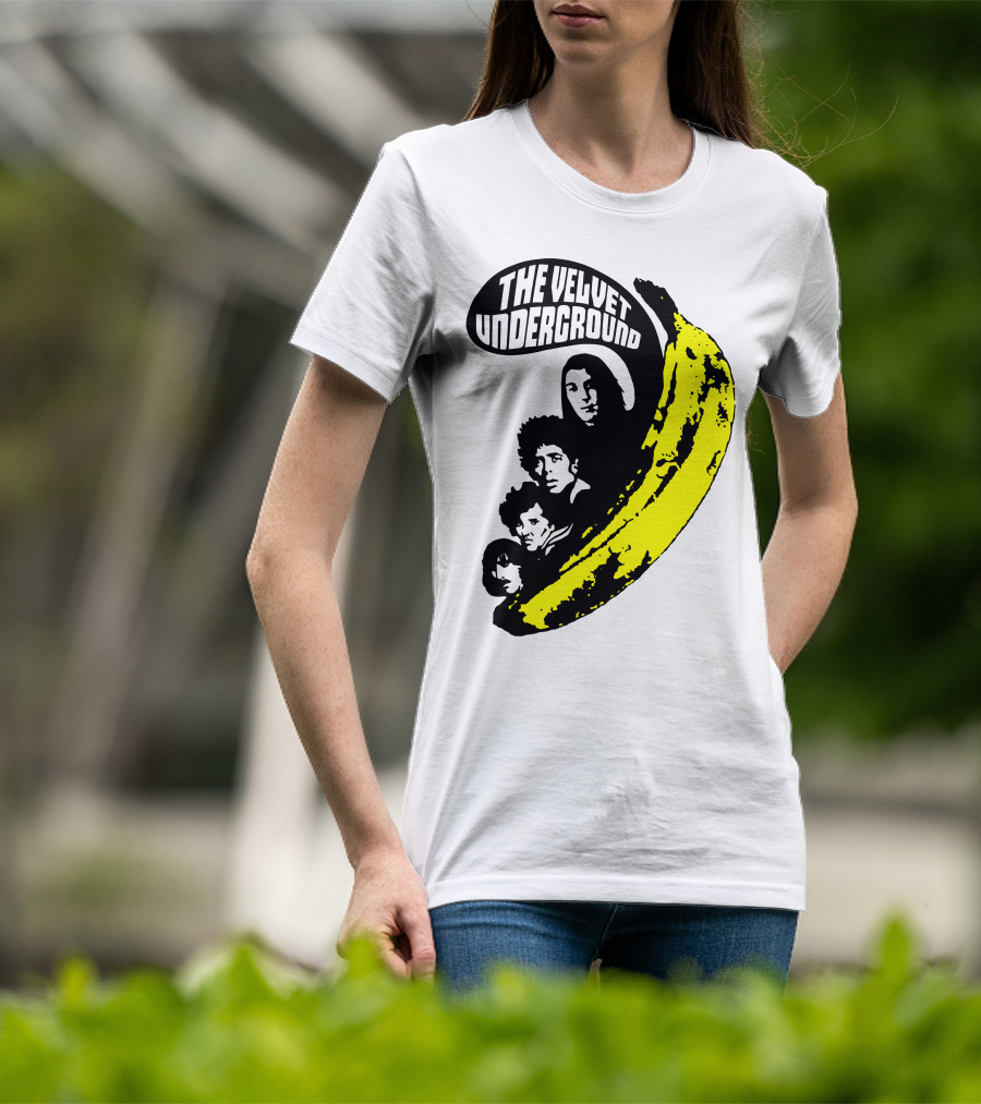 The Velvet Underground Iconic Banana Art Featuring Band Members T-Shirt