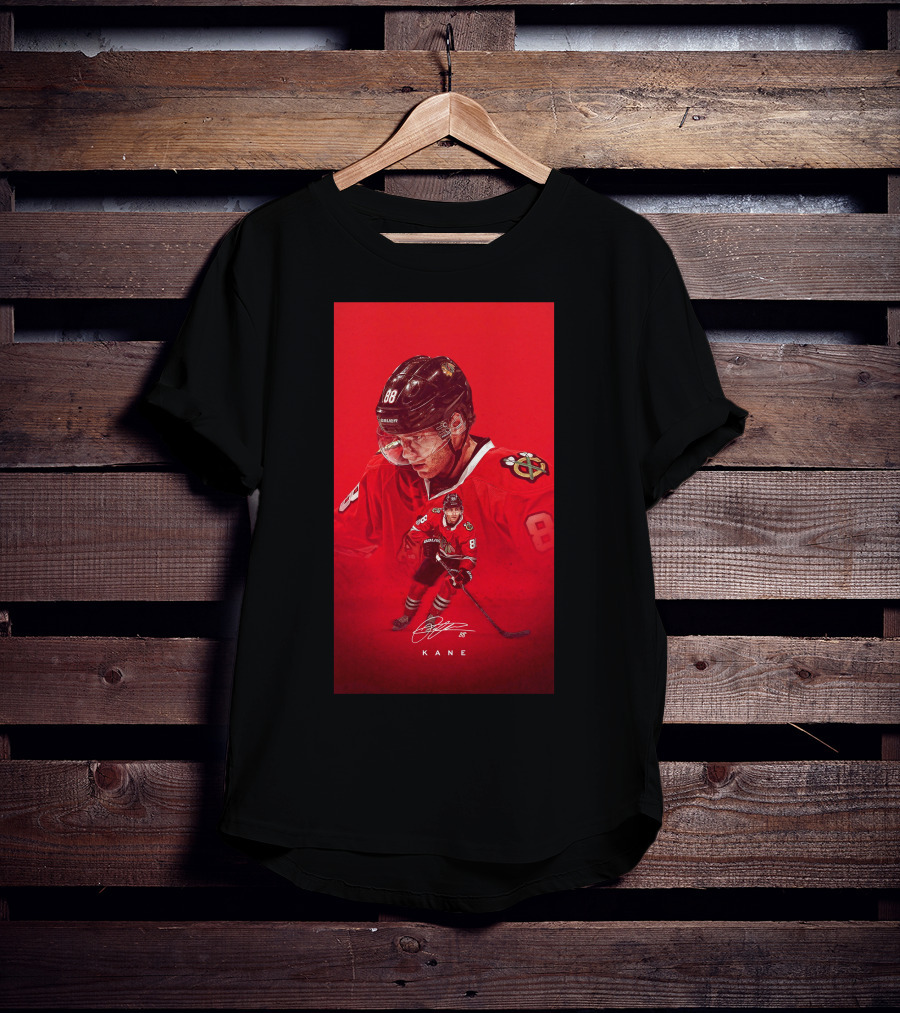 Chicago Blackhawks Patrick Kane 88 Jersey Red Signature T-Shirt