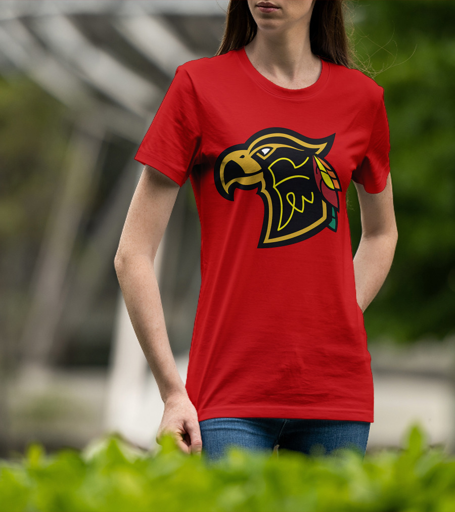 Chicago Blackhawks Native American Inspired Hawk Logo Retro T-Shirt