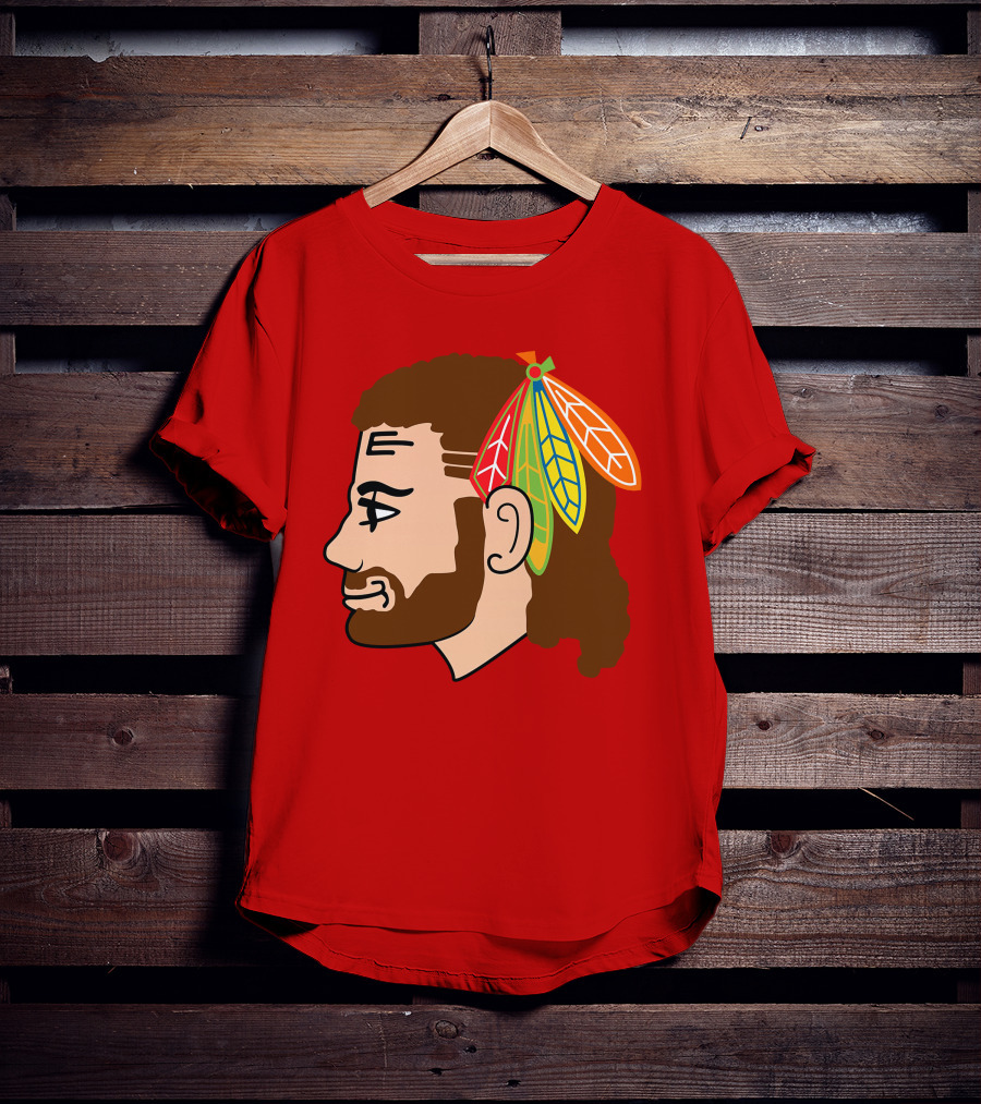 Chicago Blackhawks Tribute Red Feather Symbol T-Shirt