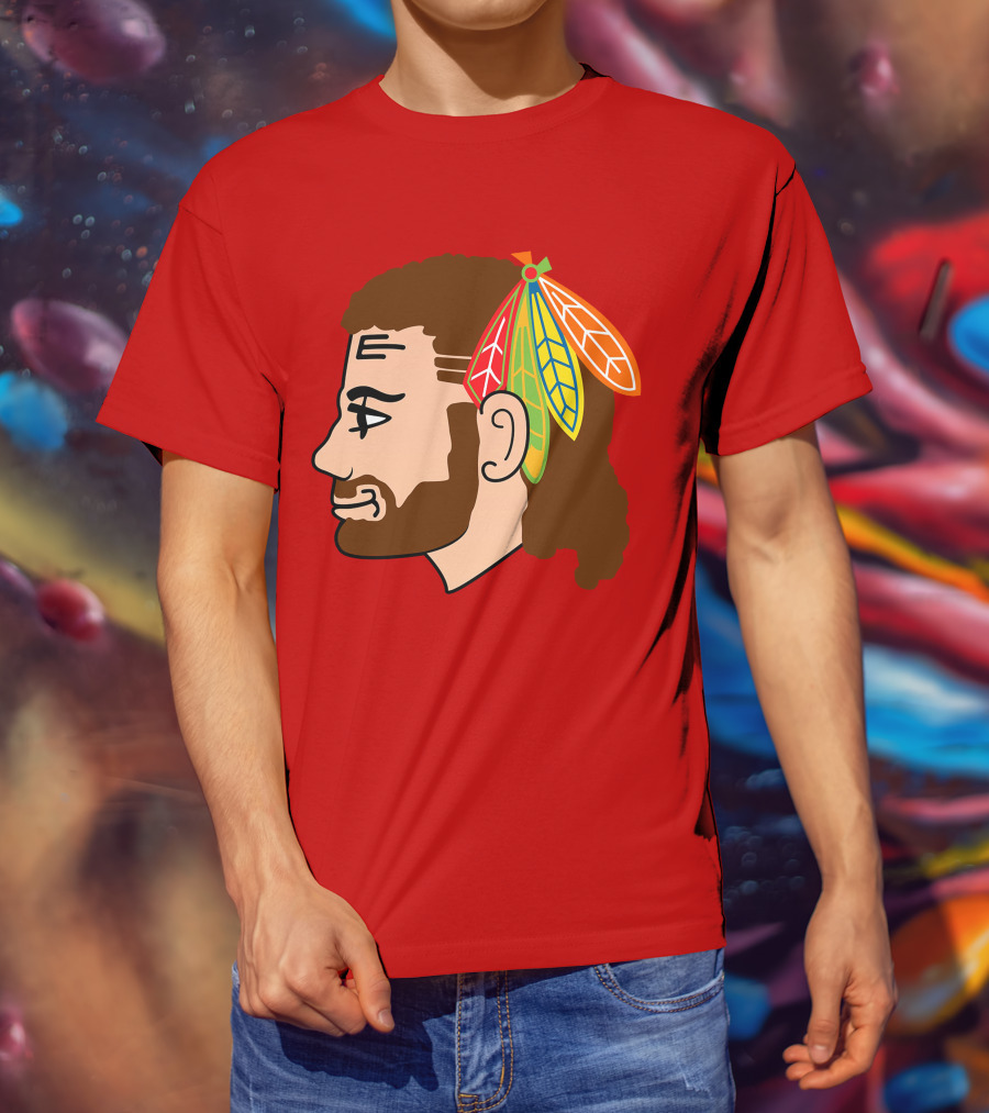 Chicago Blackhawks Tribute Red Feather Symbol T-Shirt