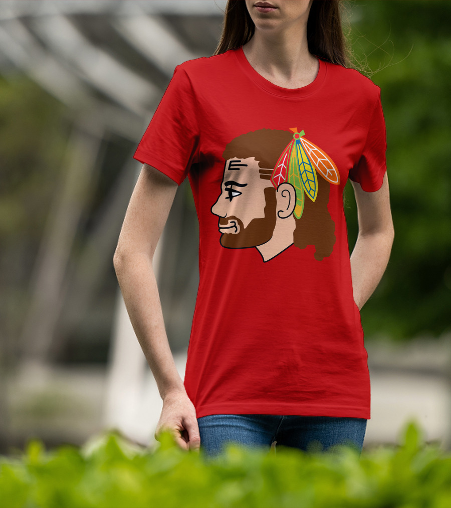 Chicago Blackhawks Tribute Red Feather Symbol T-Shirt