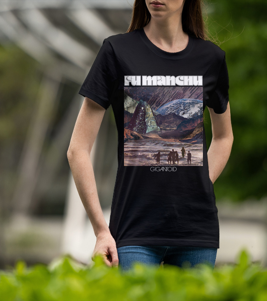 Fu Manchu Gigantoid Beach Pyramid Earth Scene T-Shirt