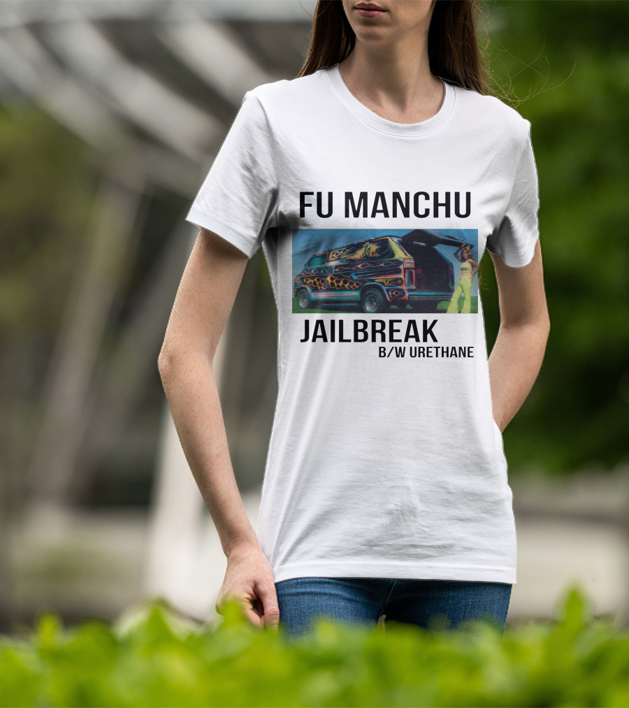 Fu Manchu Jailbreak B/W Urethane Van Art T-Shirt