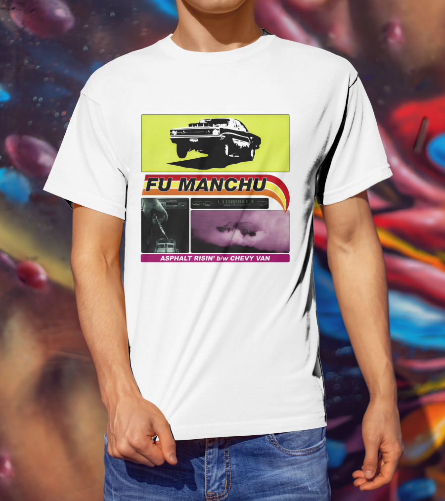 Fu Manchu Asphalt Risin' B/W Chevy Van T-Shirt
