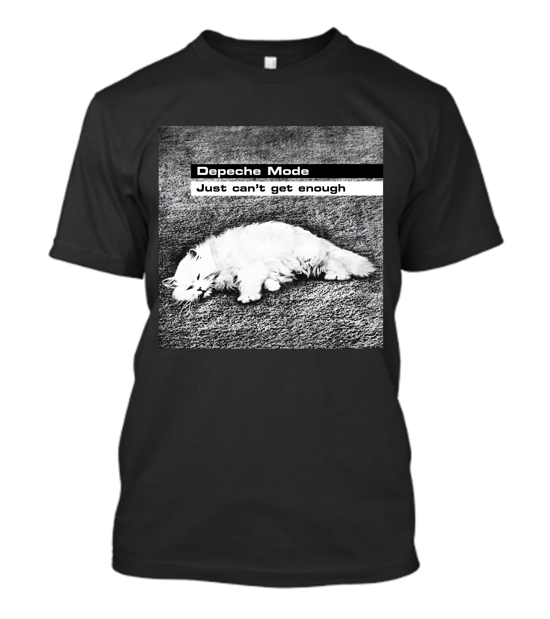 Depeche Mode Just Can't Get Enough Sleeping White Cat T-Shirt