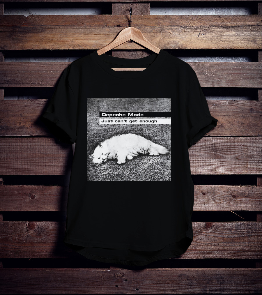 Depeche Mode Just Can't Get Enough Sleeping White Cat T-Shirt
