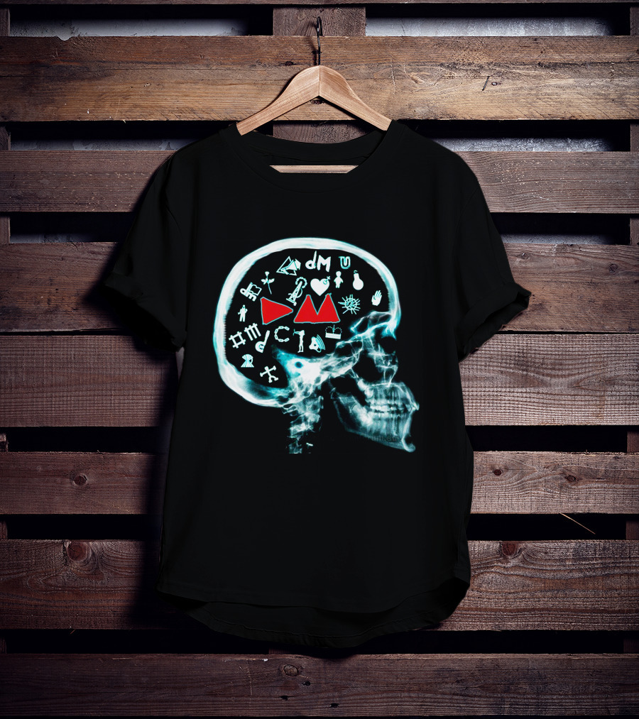 Depeche Mode Dm X-Ray Skull Symbols And Iconic Motif T-Shirt