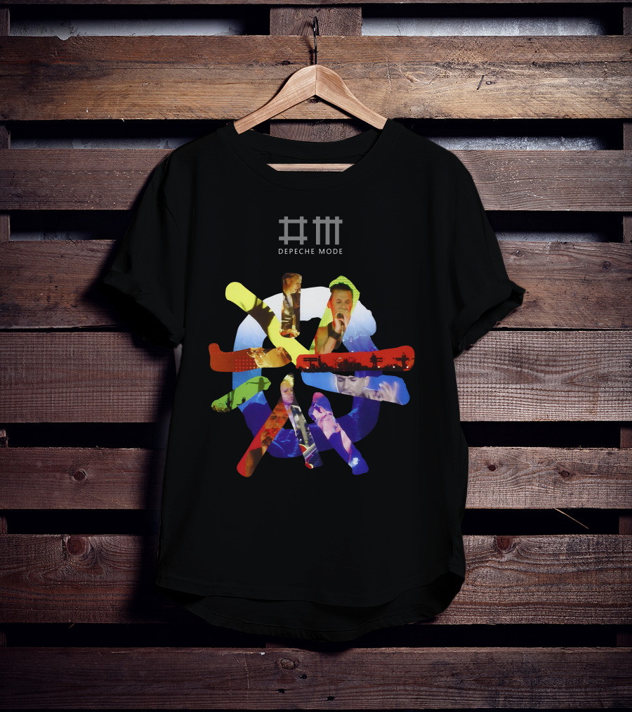 Depeche Mode Colorful Band Silhouette Collage T-Shirt