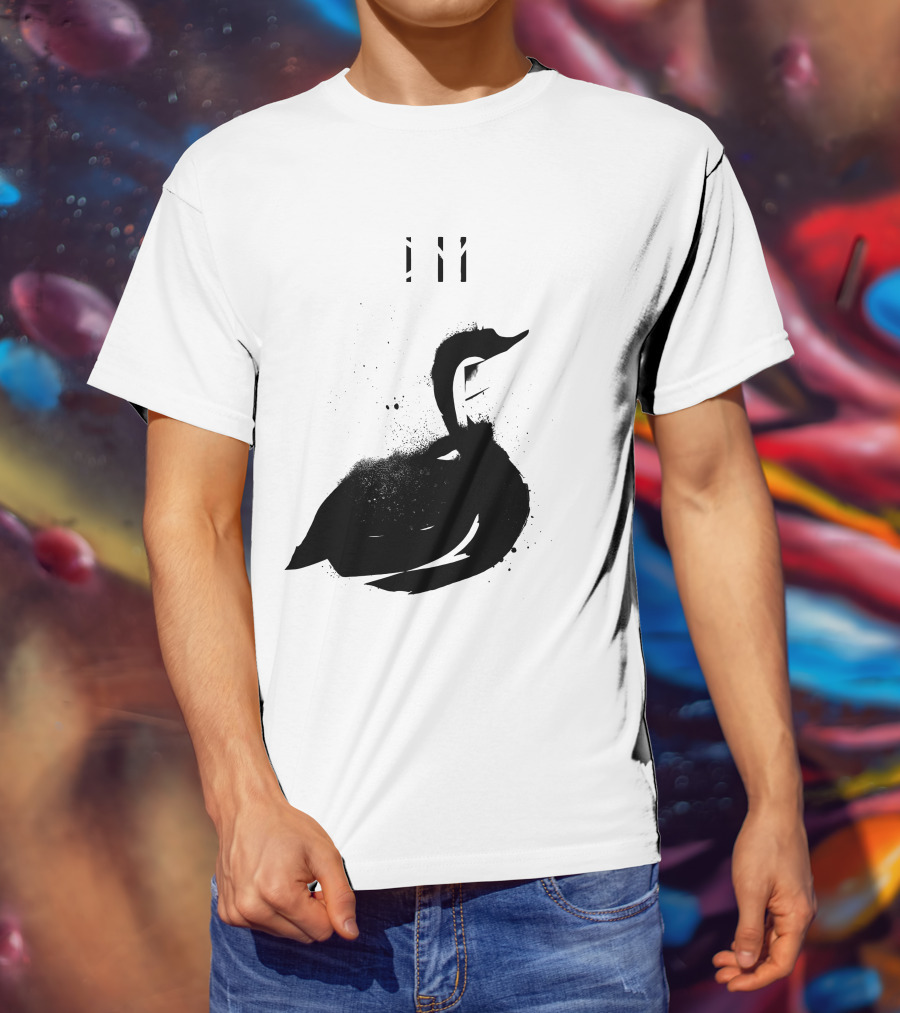 Depeche Mode 7 Abstract Black Swan Stencil Theme Vintage Style T-Shirt