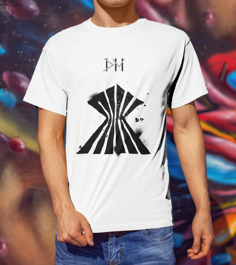 Dpm Org Dm Striped Abstract Symbol T-Shirt