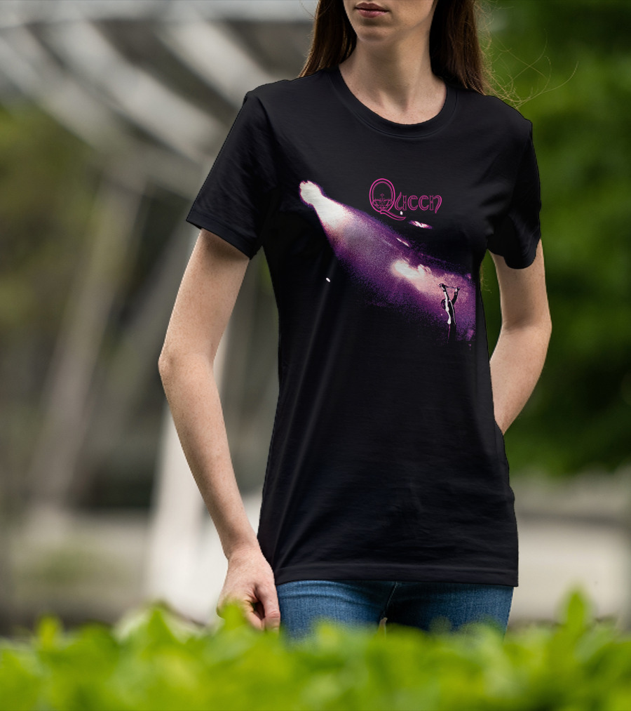 Queen Live Concert Stage Performance Spotlight Vibrant Night Scene T-Shirt