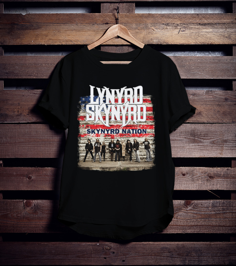 Lynyrd Skynyrd Skynyrd Nation American Flag Band Members T-Shirt