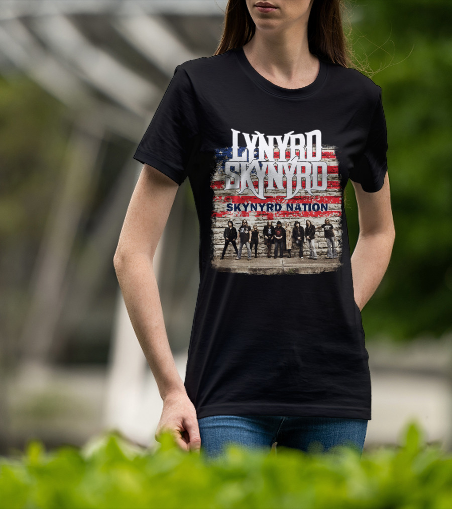 Lynyrd Skynyrd Skynyrd Nation American Flag Band Members T-Shirt
