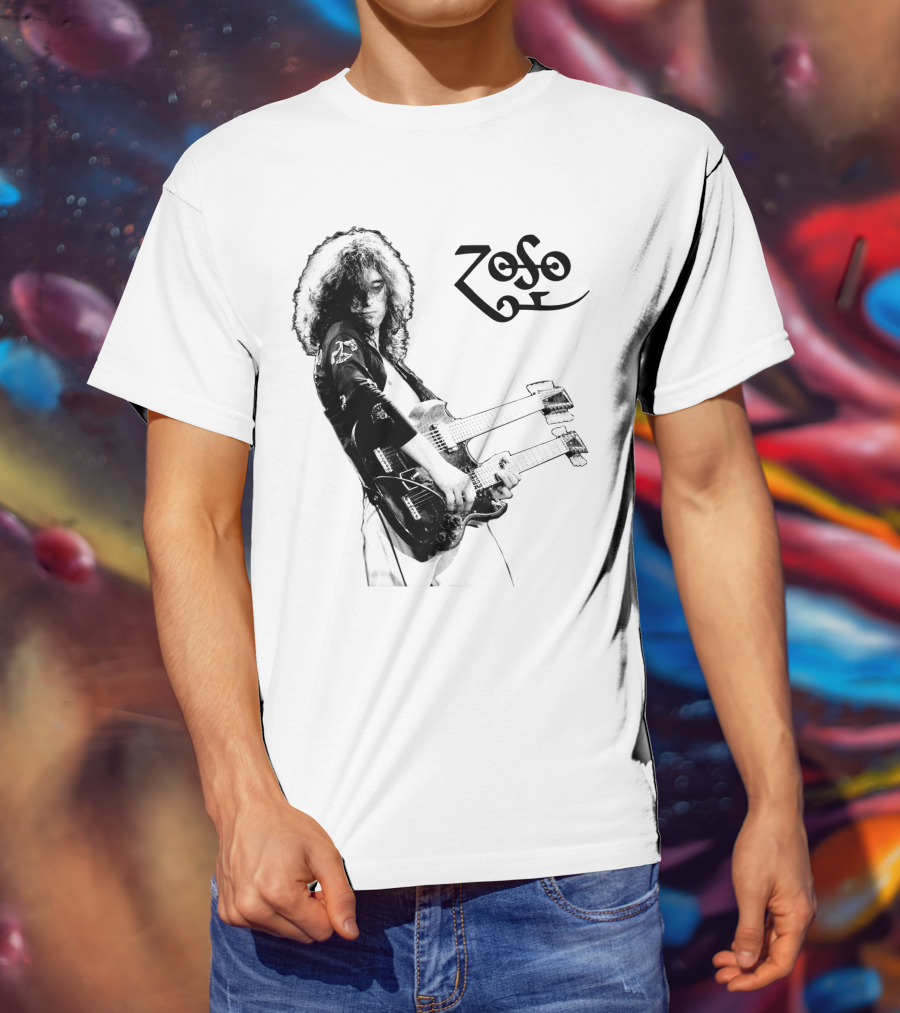 Zoso Lzp Double Neck Guitar T-Shirt