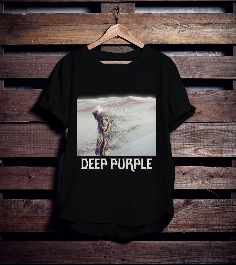 Deep Purple Sandstorm Soldier In Desert Scene T-Shirt