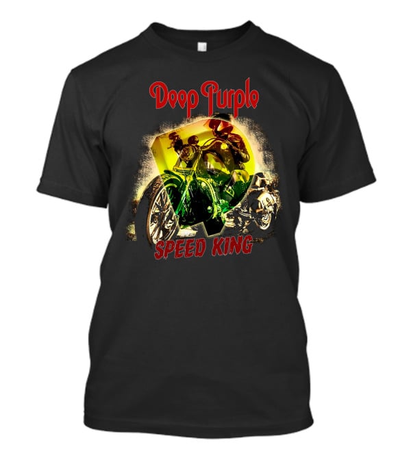 Deep Purple Speed King Motorcycle Art T-Shirt
