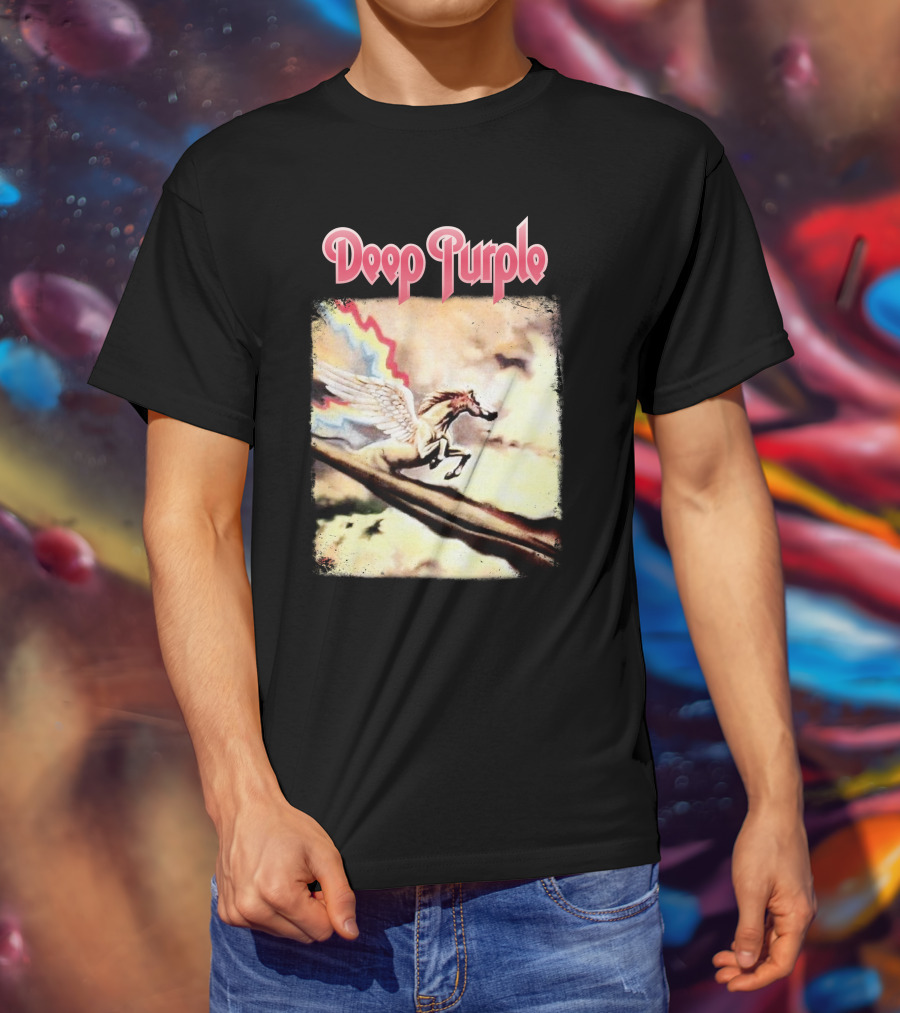 Deep Purple Flying Pegasus Art T-Shirt