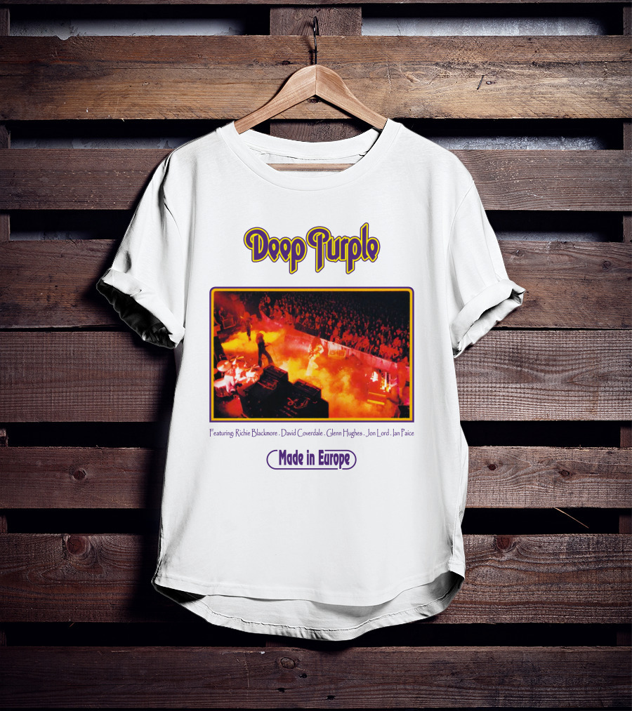 Deep Purple Made In Europe Featuring Richie Blackmore David Coverdale Glenn Hughes Jon Lord Ian Paice T-Shirt