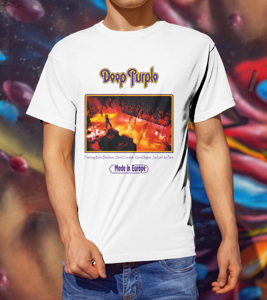 Deep Purple Made In Europe Featuring Richie Blackmore David Coverdale Glenn Hughes Jon Lord Ian Paice T-Shirt