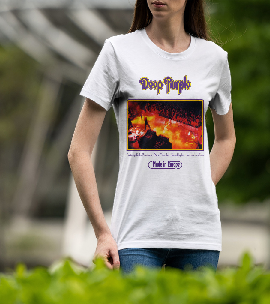 Deep Purple Made In Europe Featuring Richie Blackmore David Coverdale Glenn Hughes Jon Lord Ian Paice T-Shirt