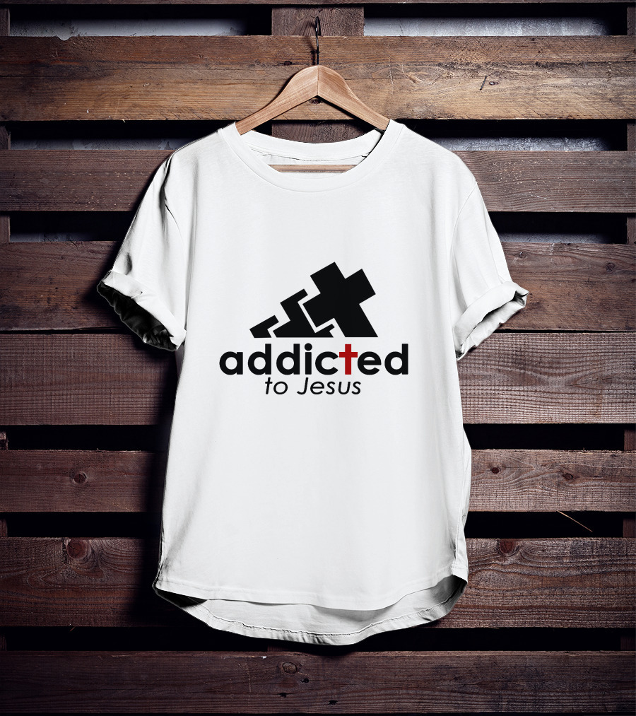 Addicted To Jesus Christian Faith Cross T-Shirt