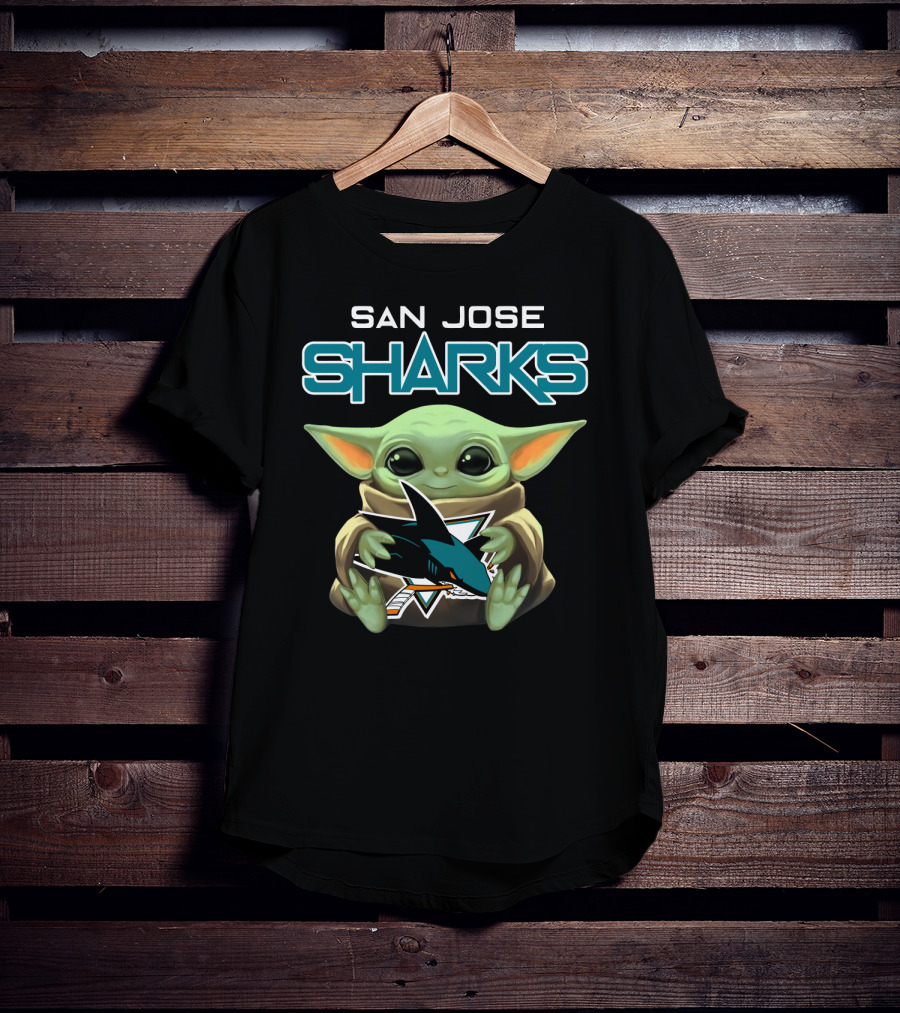 San Jose Sharks Baby Yoda T-Shirt