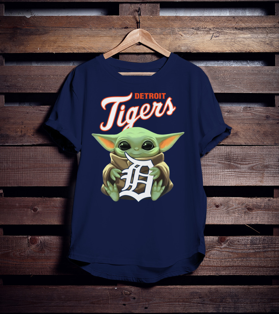 Detroit Tigers Baby Yoda T-Shirt