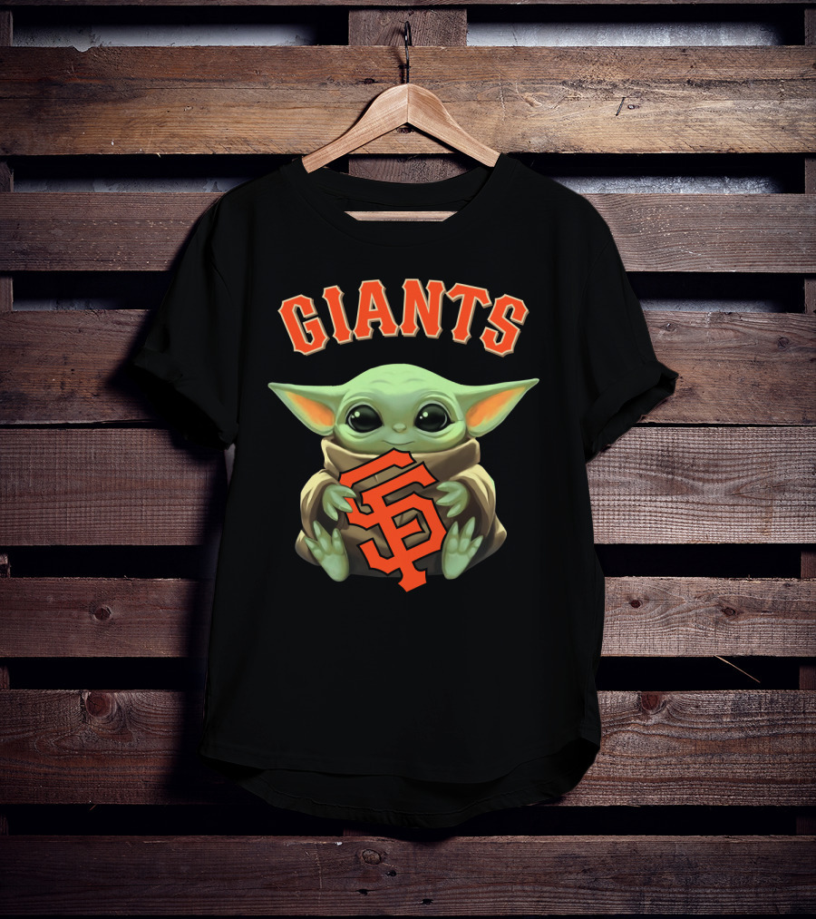 Giants San Francisco Baby Yoda Grogu MLB Crossover T-Shirt