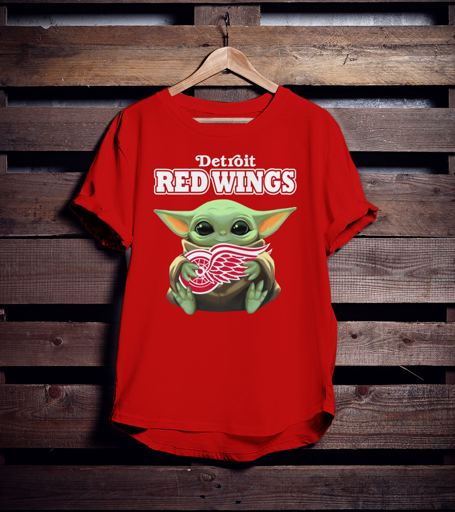 Detroit Red Wings Baby Yoda T-Shirt