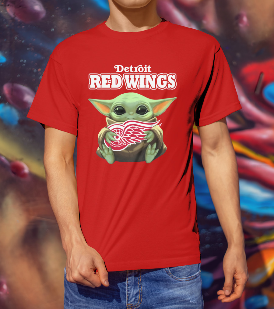 Detroit Red Wings Baby Yoda T-Shirt