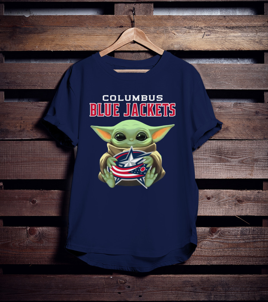 Columbus Blue Jackets Baby Yoda T-Shirt