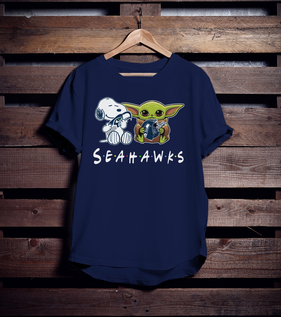 Snoopy Baby Yoda Seahawks T-Shirt